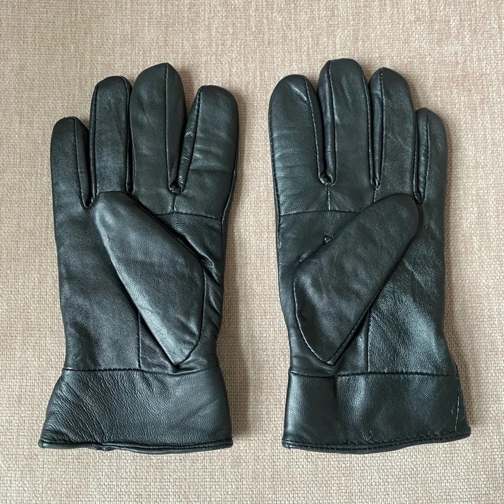 Black Leather Gloves Women’s Size 7 Medium